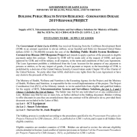 Government of Saint Lucia: Building Public Health System Resilience - Coronavirus Disease 2019 Response Project